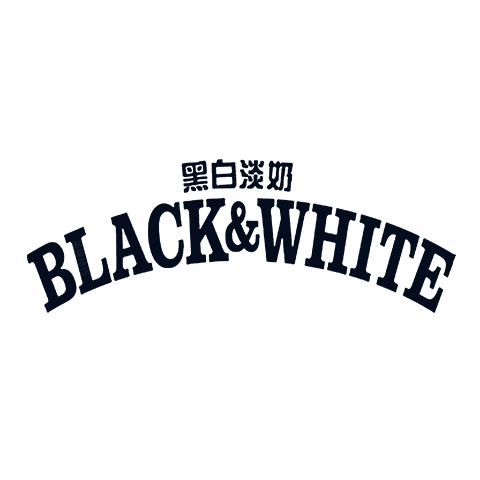 black and white