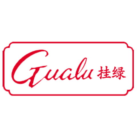 Gualu hangs a green logo