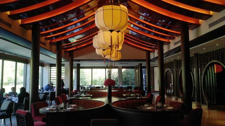 Lakeside restaurant at the Hyatt Hotel