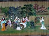 Beam flat bamboo curtain