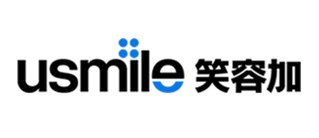 Usmile smile with logo